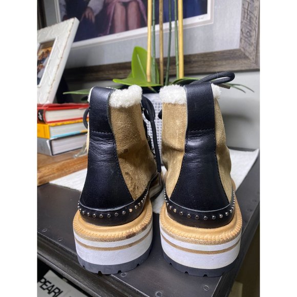 Rag & Bone Compass Camel Leather Booties 36 - Picture 10 of 16